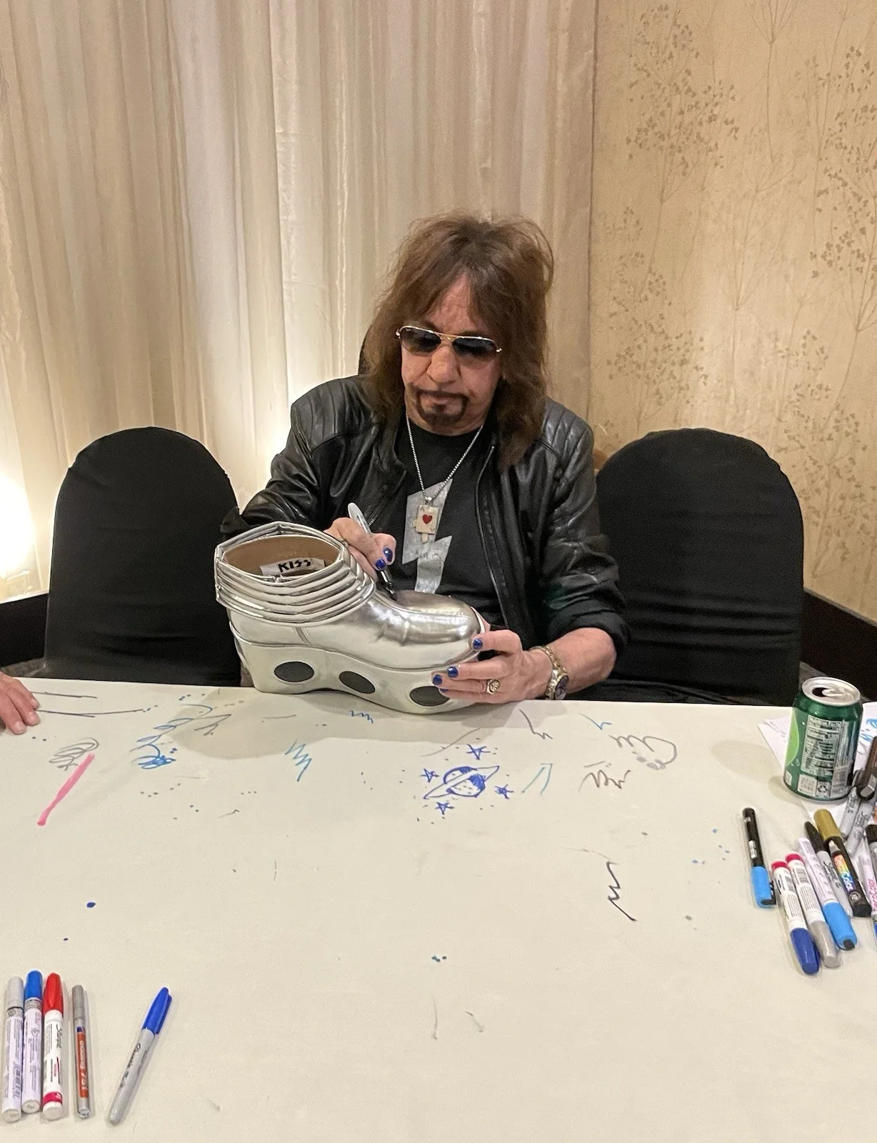 Kiss Ace Frehley Signed Autographed Display Costume Stage Prop Replica Boot JSA, image 2