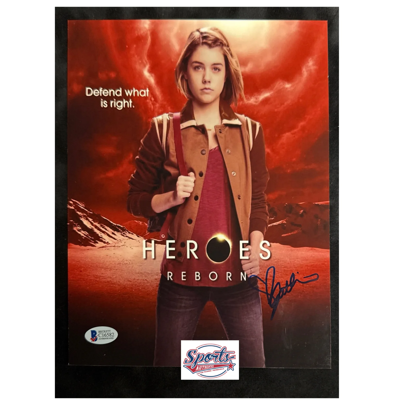 Gatlin Green — Gatlin Green Signed 8x10 Heroes Reborn Photo BAS C16582