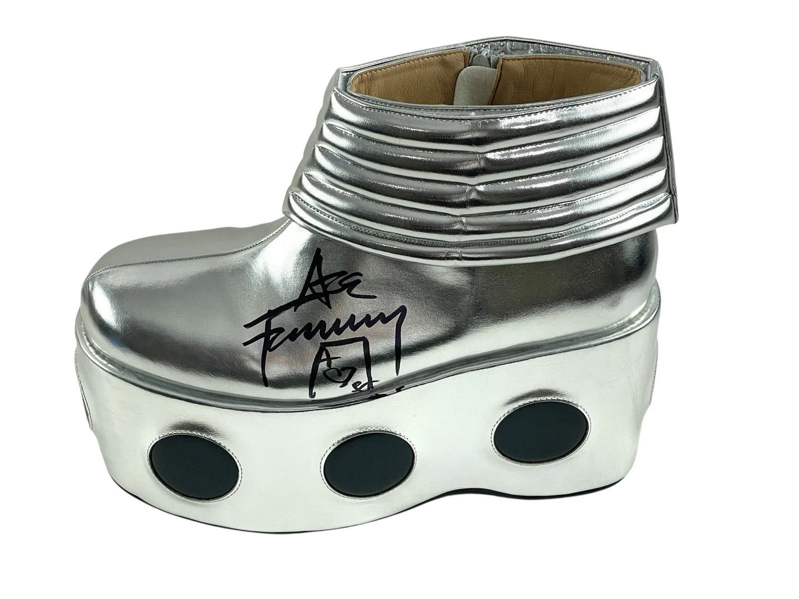 Kiss Ace Frehley Signed Autographed Display Costume Stage Prop Replica Boot JSA, image 3