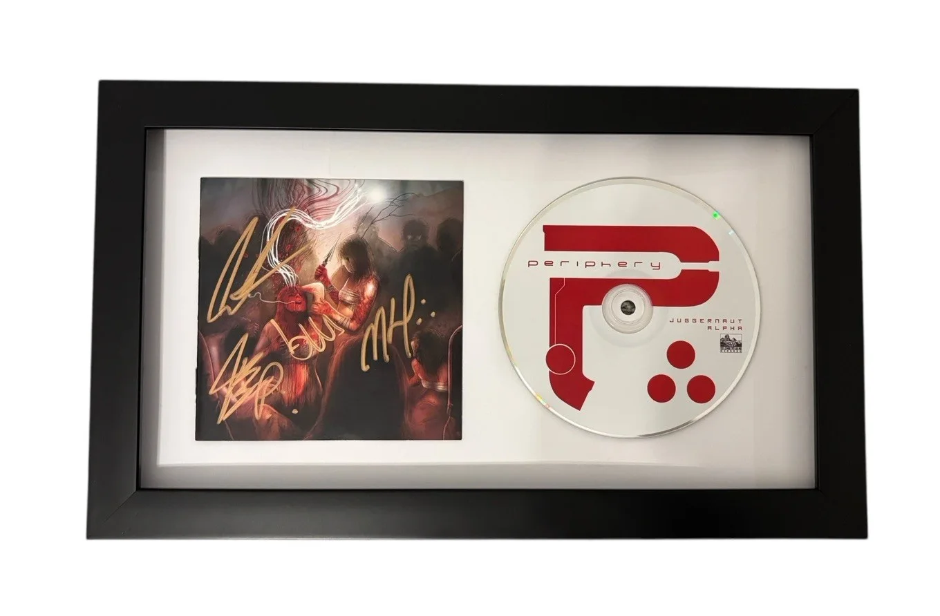 PERIPHERY SIGNED AUTOGRAPH x4 JUGGERNAUT ALPHA FRAMED CD SPENCER +3 JSA CERT COA, image 3