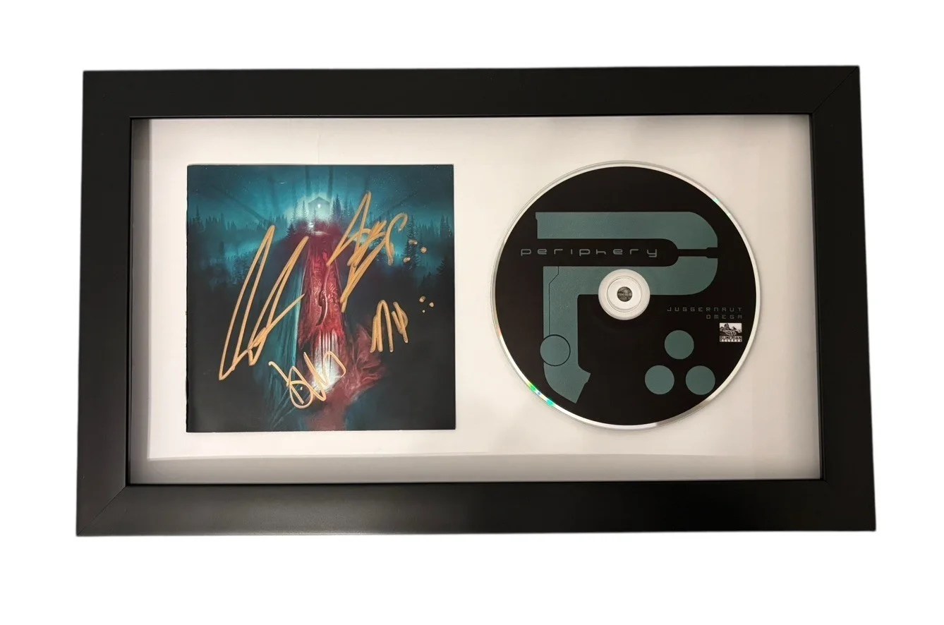 PERIPHERY SIGNED AUTOGRAPH x4 JUGGERNAUT: OMEGA FRAMED CD SPENCER +3 JSA COA, image 3