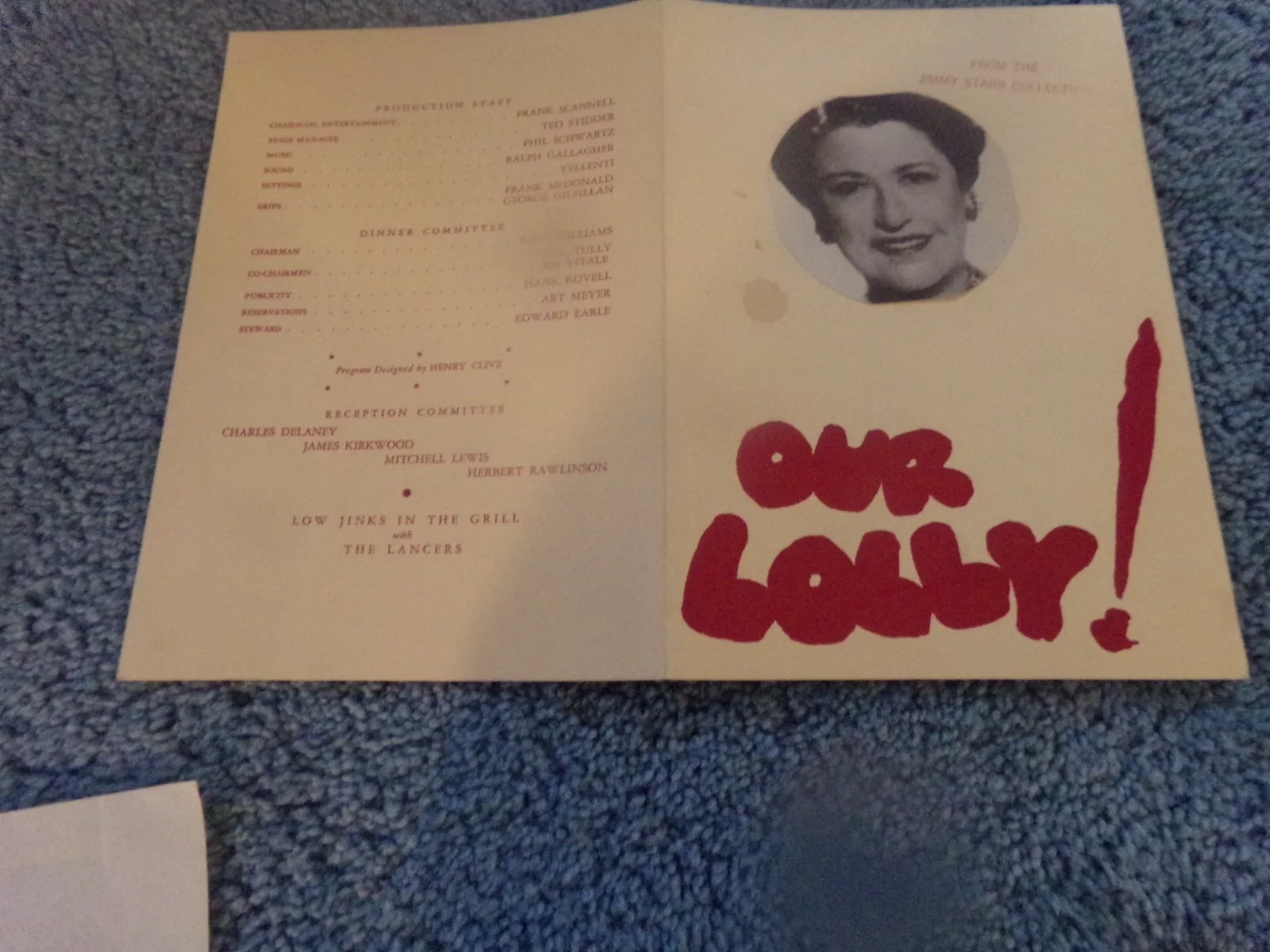 LOUELLA PARSONS SIGNED LETTERS AND PROGRAM, image 3