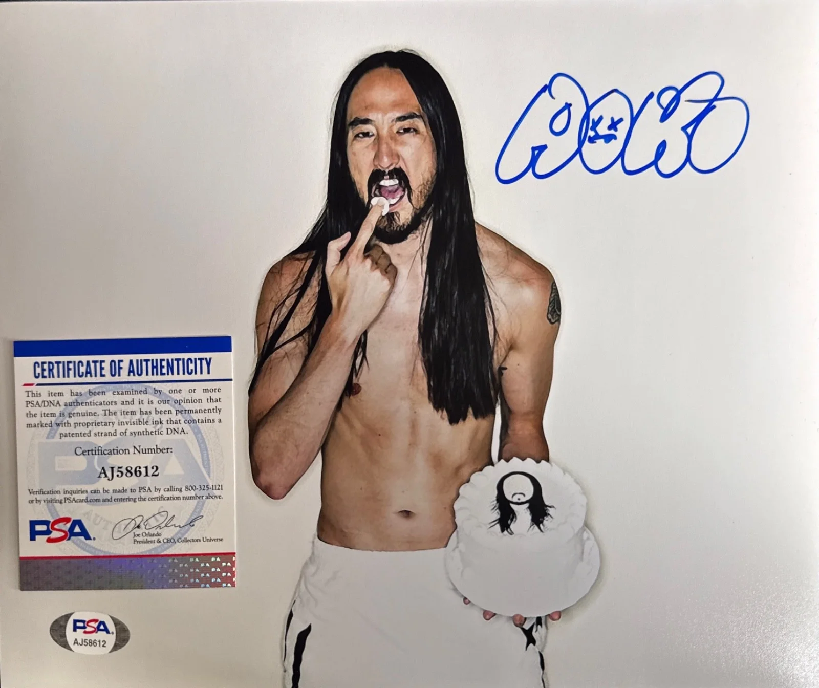 Steve Aoki Signed 8x10 Photo Music Producer EDM PSA, image 2