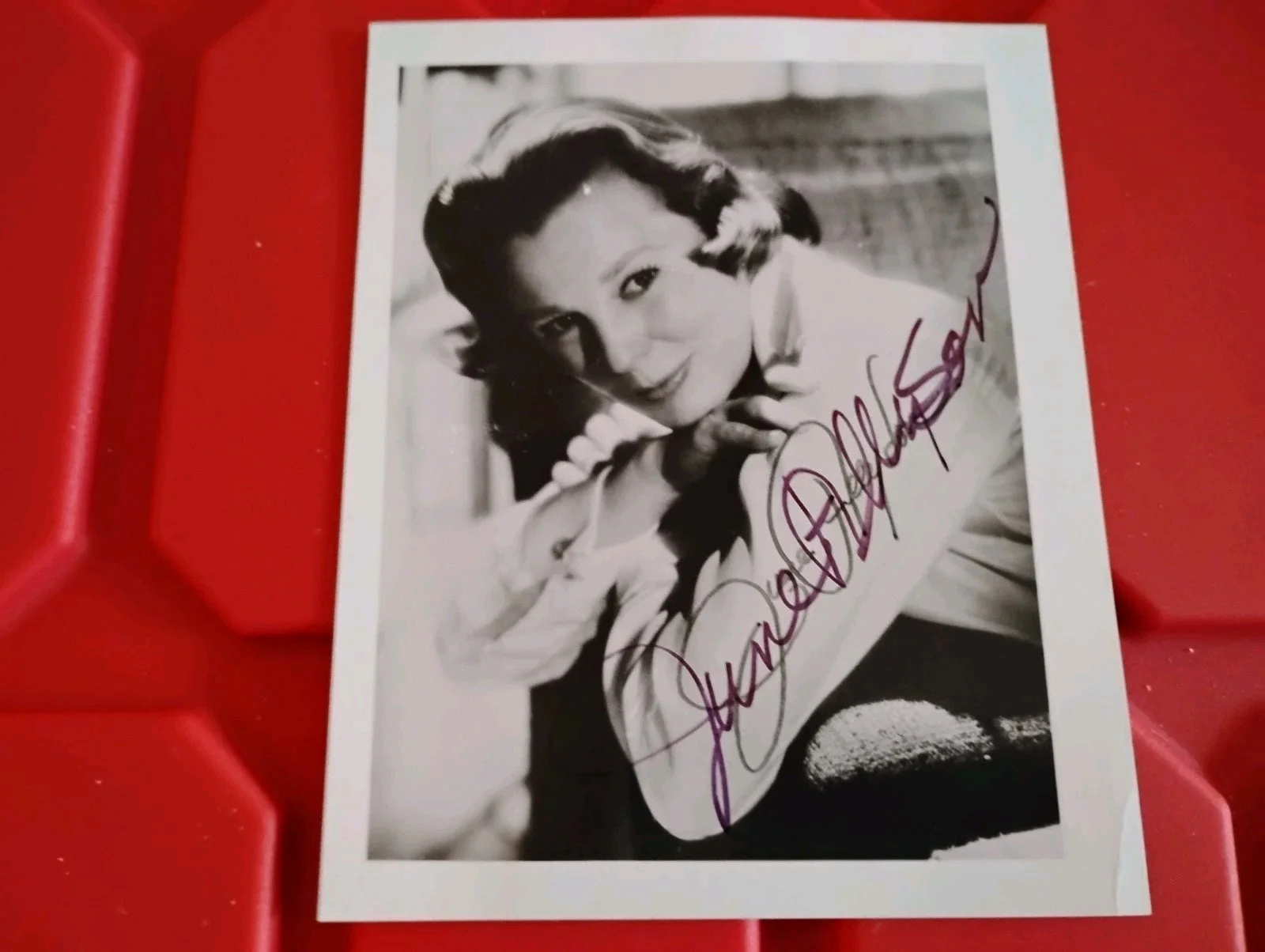 June Allyson — June Allyson Autographed 4" X 5" Photograph Authentic Hand Signed Vintage B & W