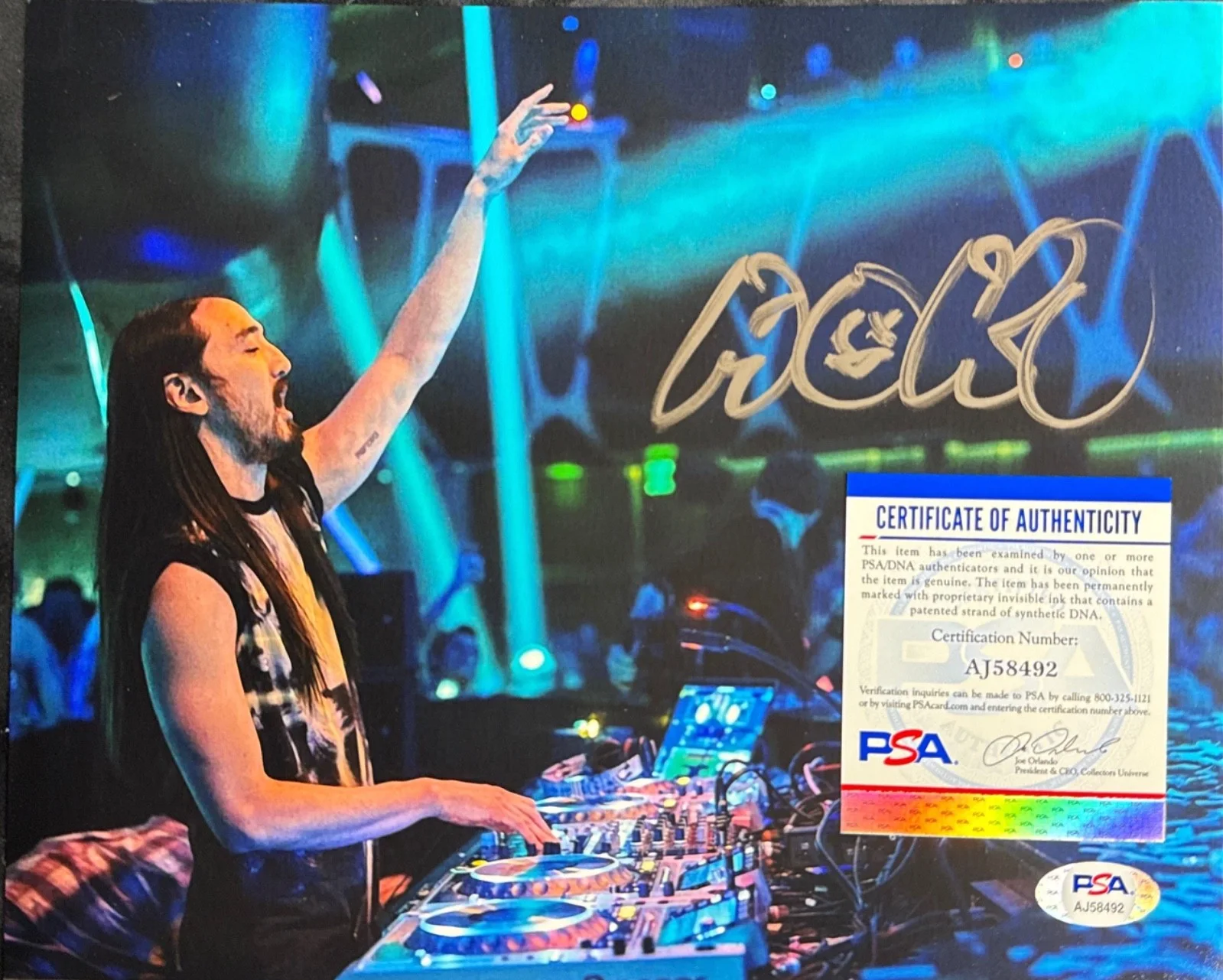 Steve Aoki Signed 8x10 Photo Music Producer EDM PSA, image 2