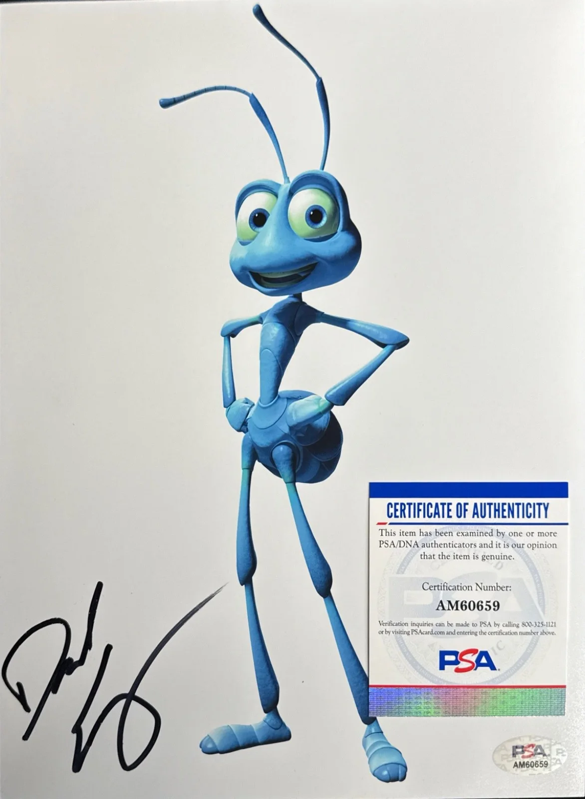 Dave Foley — Dave Foley Signed 8x10 Photo A Bugs Life 'Filk' PSA AM60659, image 2