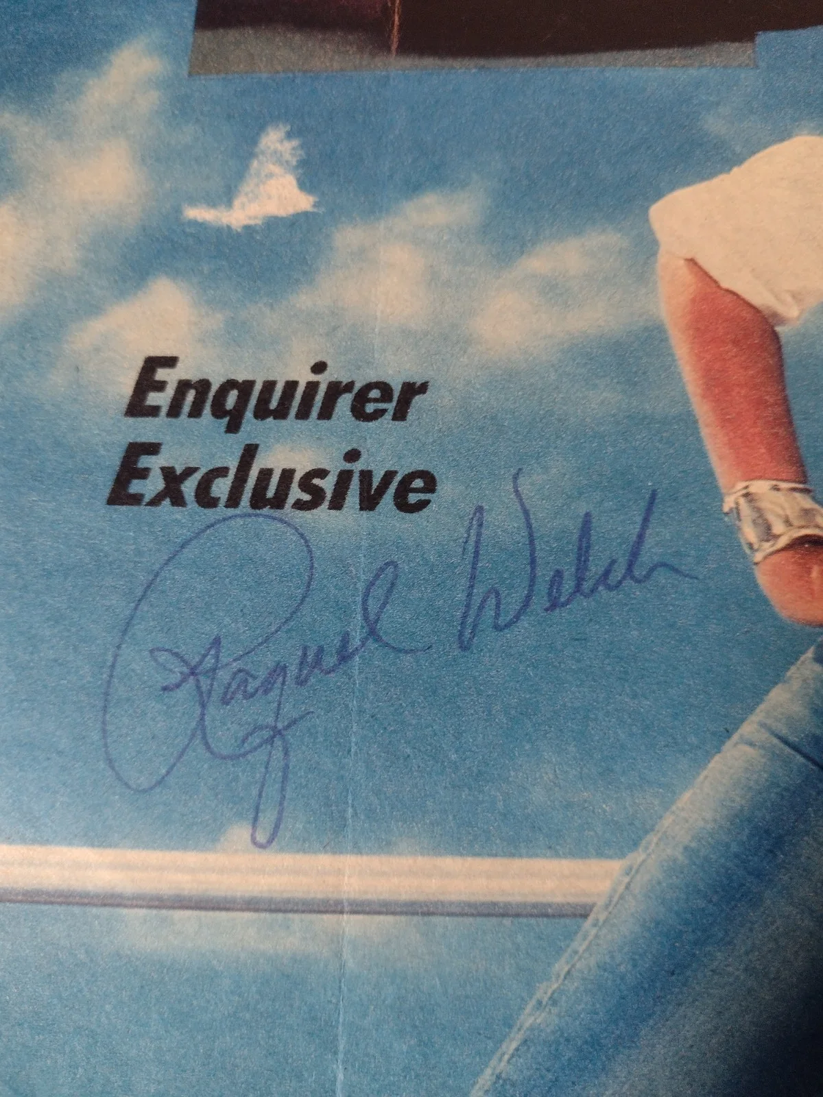 Autographed Raquel Welch Magazine Page Actress Signed, image 2