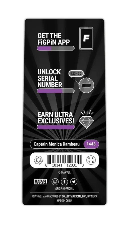 FiGPiN Captain Monica Rambreau (1443) The Marvels 3-Inch Enamel Pin, изображение 3