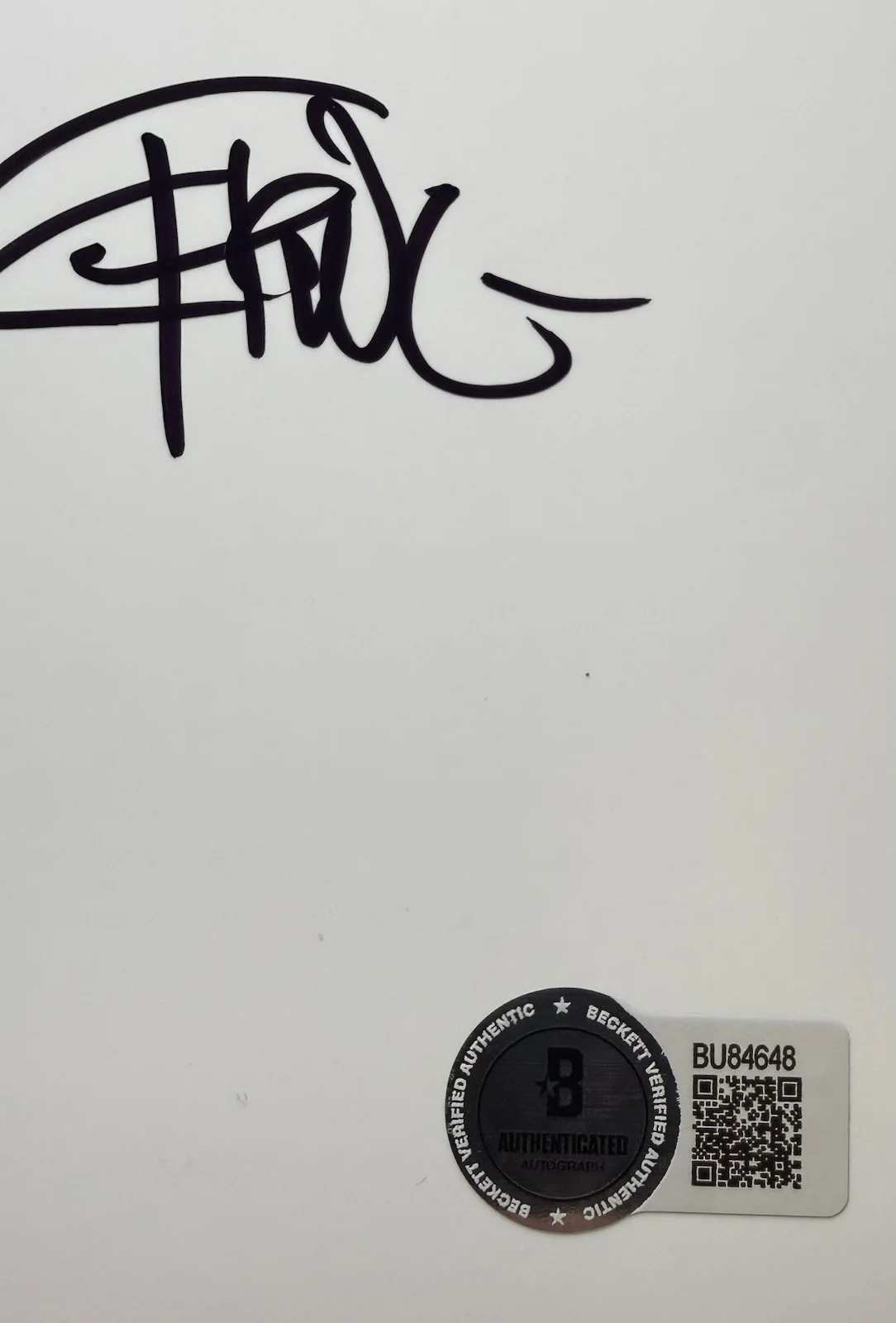 Tommy Chong — Tommy Chong Autograph & Sketch 8.5x11 “What the f…k?” Bubble Beckett COA, изображение 2