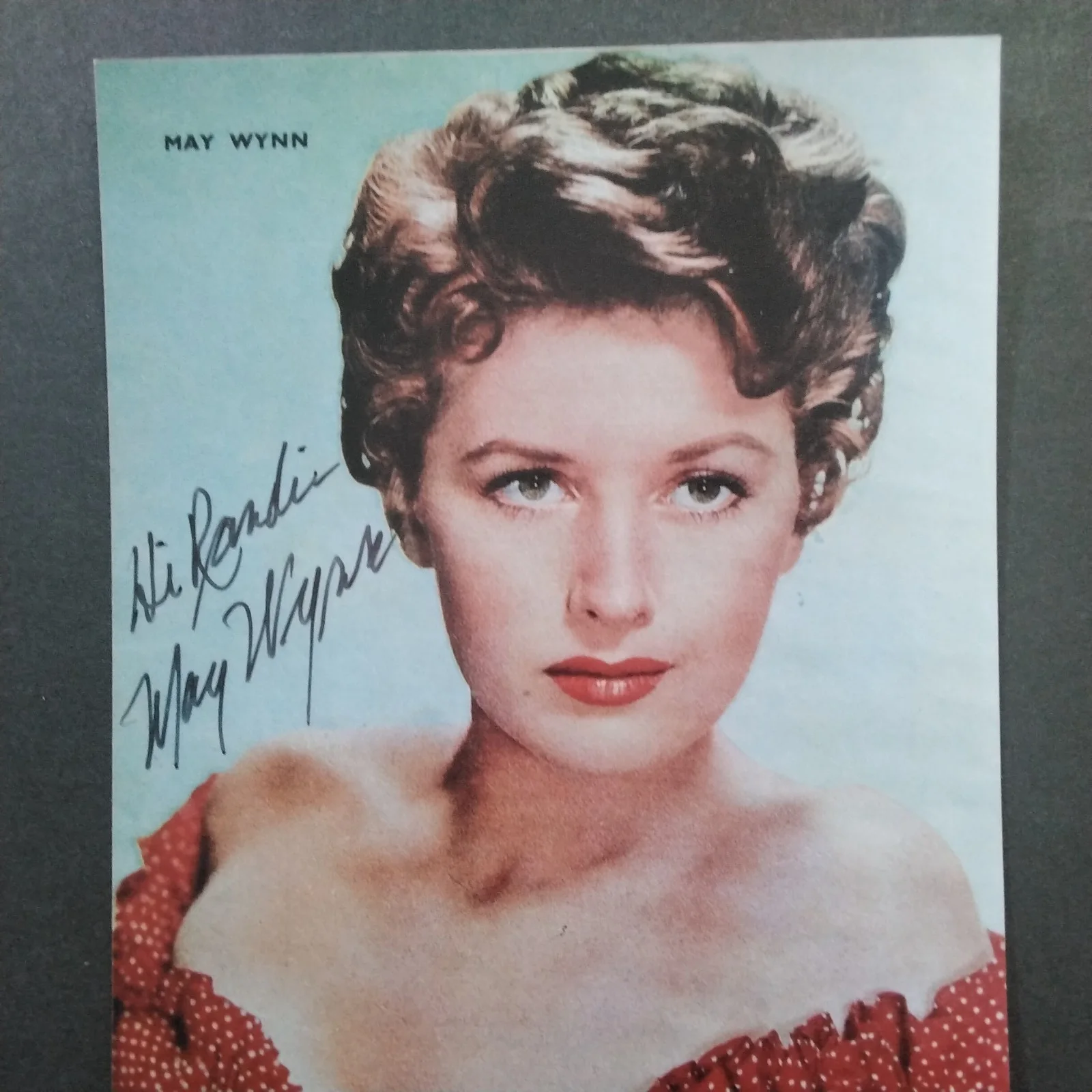 May Wynn SIGNED Photo 50s Movie TV Actress Caine Mutiny Unknown Terror Dreamboat, изображение 2