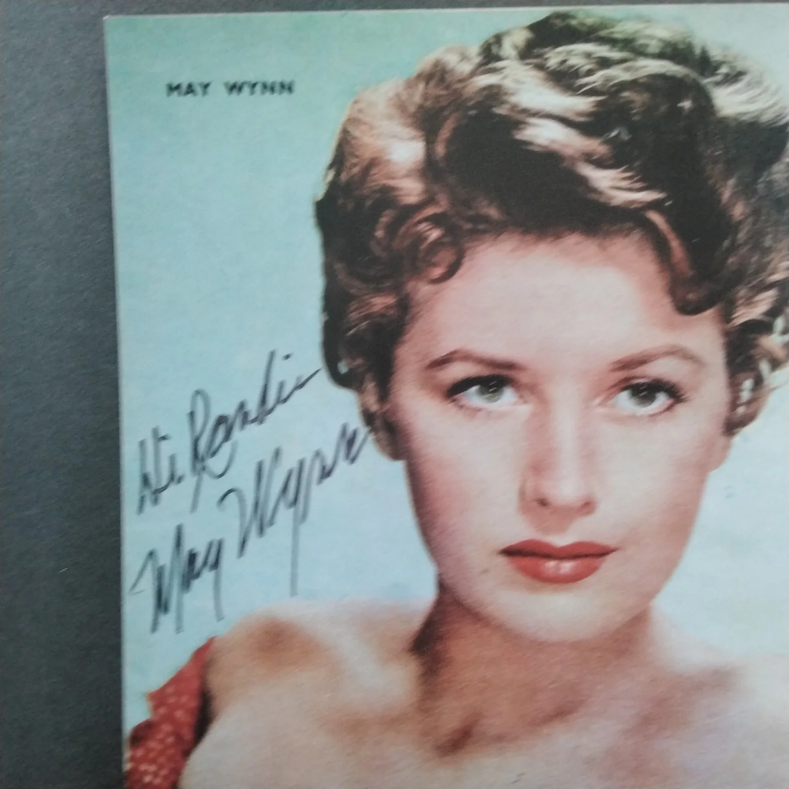 May Wynn SIGNED Photo 50s Movie TV Actress Caine Mutiny Unknown Terror Dreamboat, изображение 3