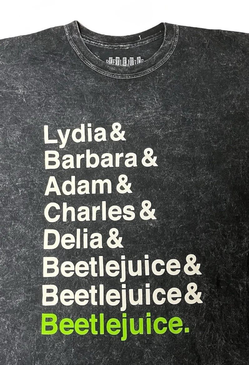 Beetlejuice The Musical T Shirt Size XXL Black Acid Wash Broadway Musical, изображение 4