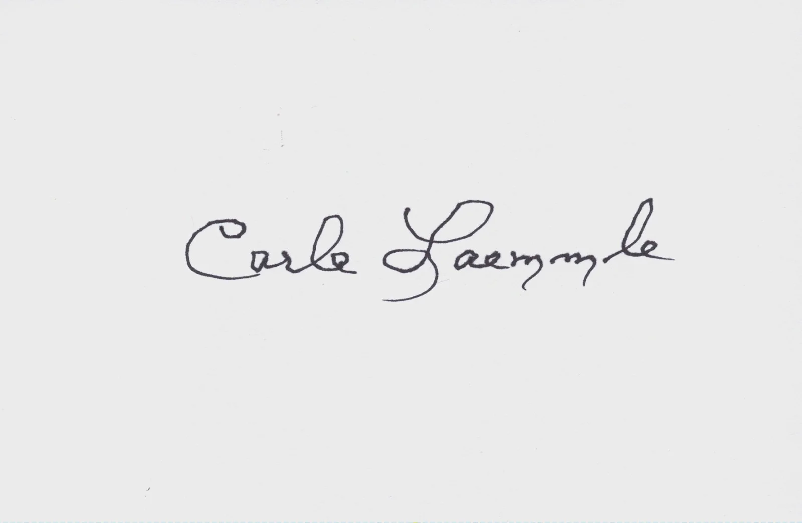 Carla Laemmle — CARLA LAEMMLE - AUTOGRAPH