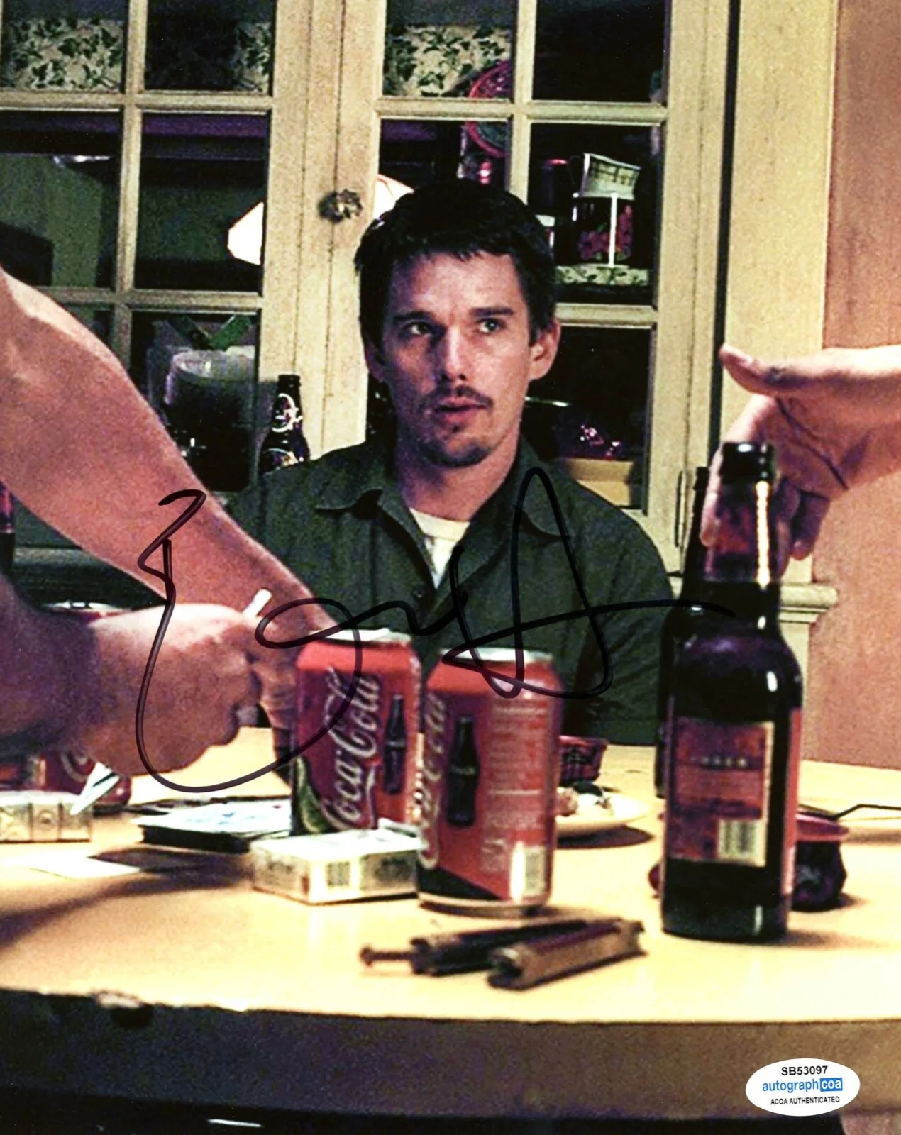 ETHAN HAWKE — Ethan Hawke signed "TRAINING DAY" 8x10 Photo PROOF b BLACK PHONE Jake ACOA COA, image 3