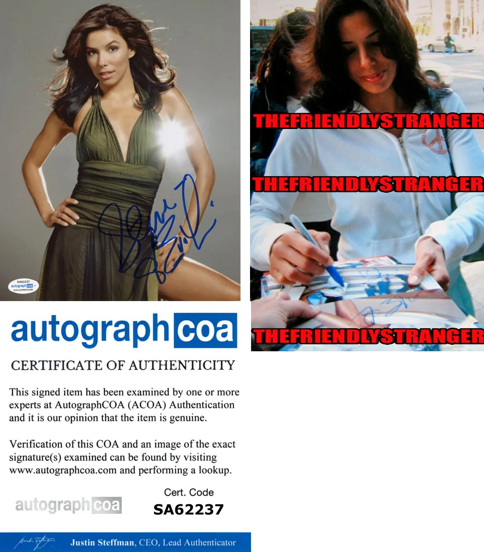 EVA LONGORIA — Eva Longoria signed Autographed 8x10 Photo PROOF c SEXY Hot ACOA COA