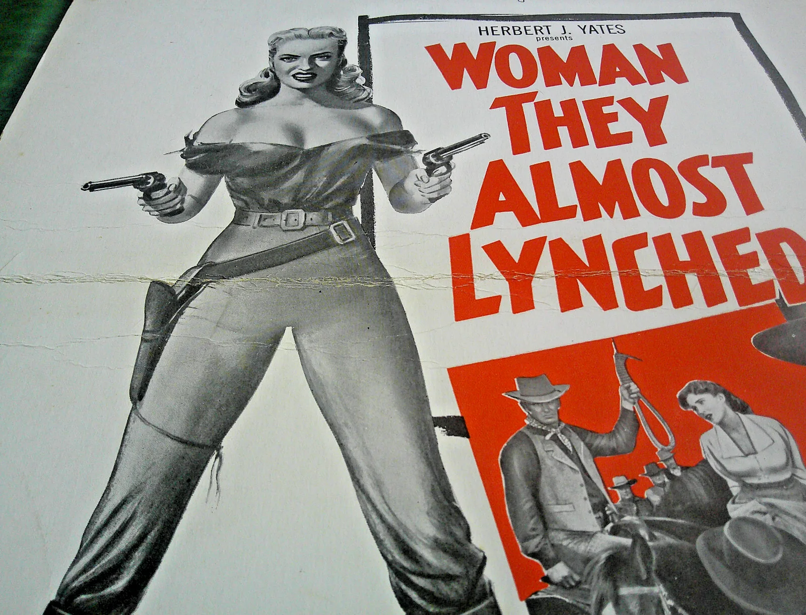 "Audrey Totter" Autographed "Woman They Almost Lynched" 1953 WC 22x14 Film Noir, изображение 2