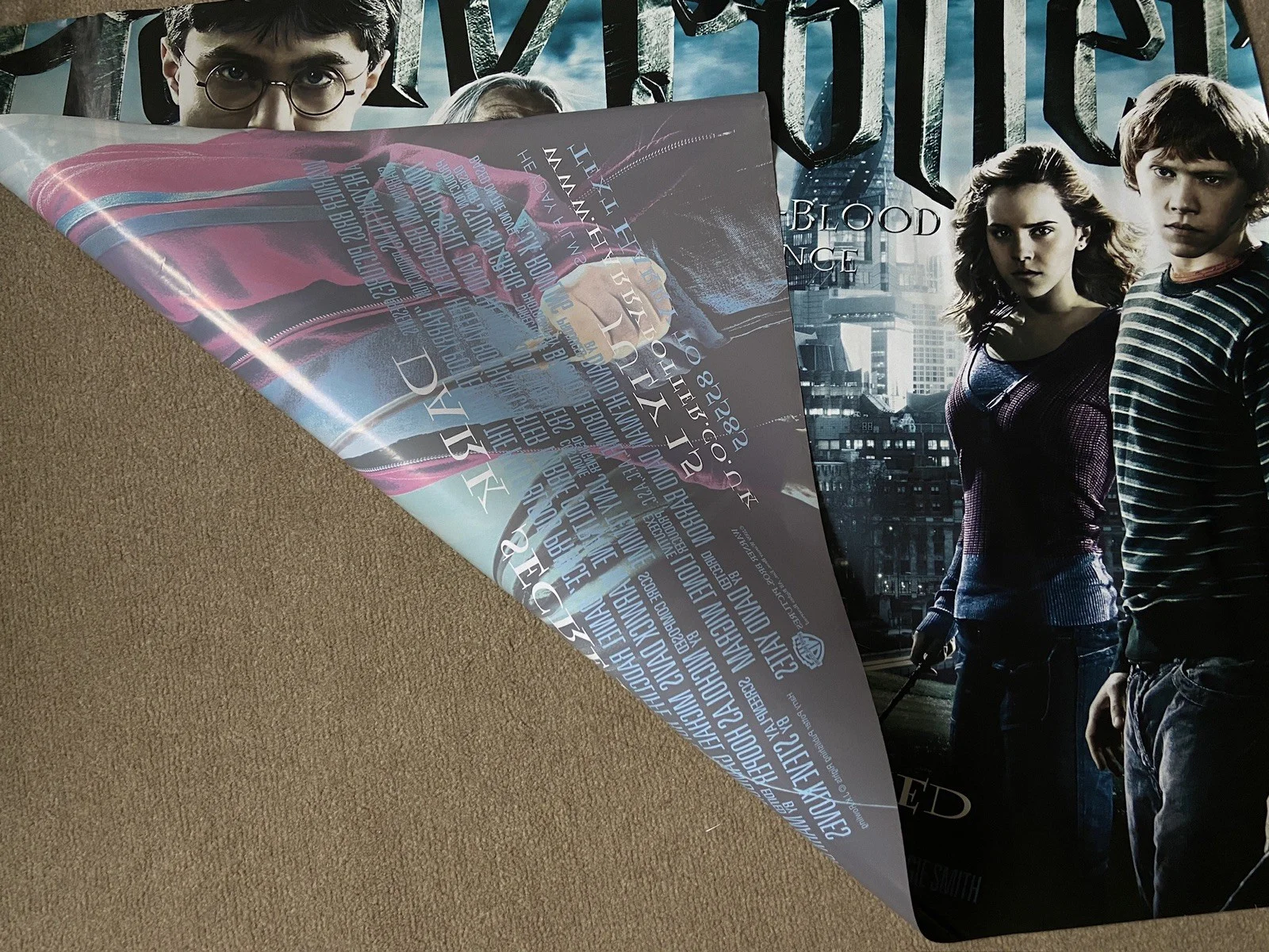 Harry Potter & the Half-Blood Prince '09 Original Quad Movie Poster Rolled 30x40, изображение 2