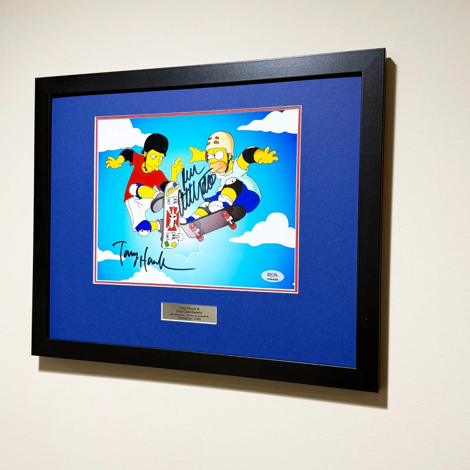 Tony Hawk, Dan Castellaneta — Tony Hawk & Dan Castellaneta Signed Simpsons 8x10 – PSA DNA Certified – Framed, изображение 5