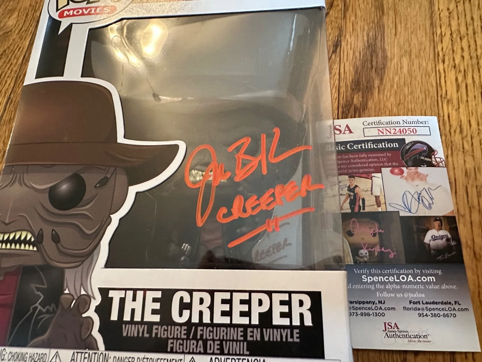 Jonathan Breck — Funko Pop Movies Jeepers Creepers "The Creeper" #832 Signed Jonathan Breck JSA, image 2