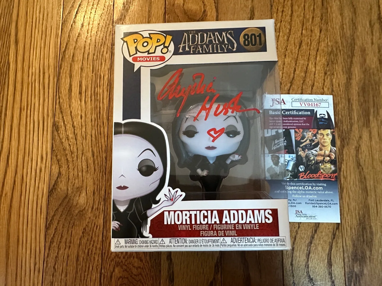 Anjelica Huston — Funko Movies The Addams Family "Morticia Addams" #801 Signed Anjelica Huston JSA, изображение 2