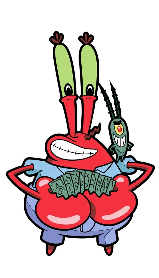 FiGPiN Mr. Krabs (with Plankton) (0468) Spongebob Squarepants 3-Inch Enamel Pin, image 4