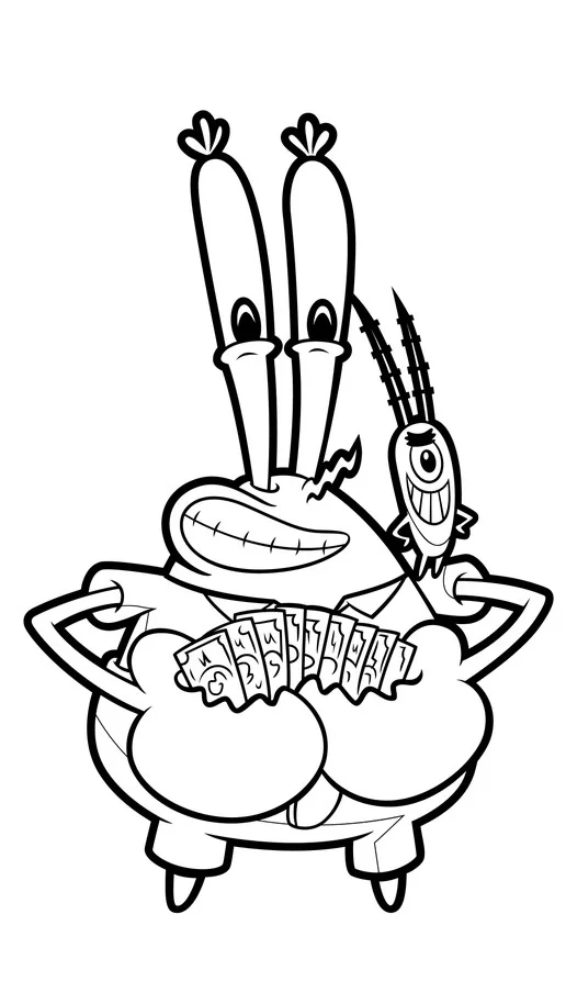 FiGPiN Mr. Krabs (with Plankton) (0468) Spongebob Squarepants 3-Inch Enamel Pin, image 5
