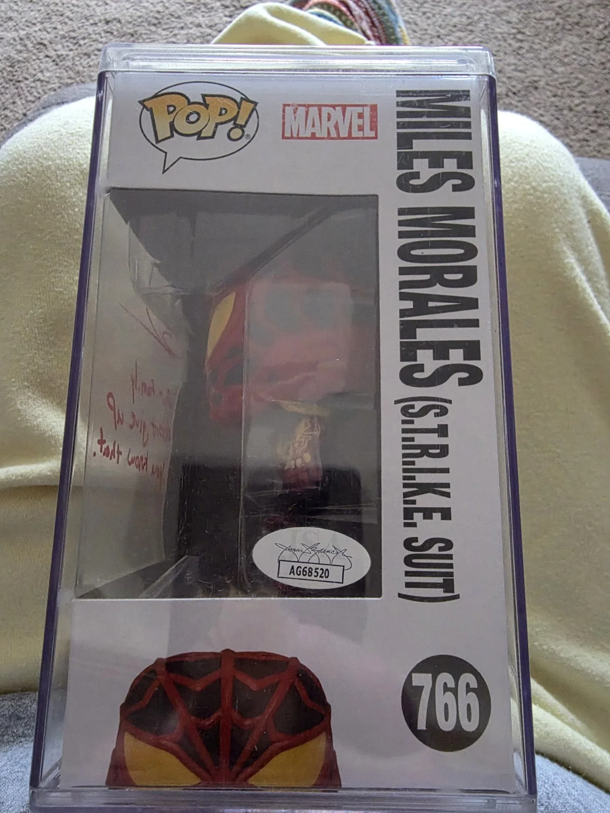 Shameik Moore signed funko pop 766 Strike suit OC coa spiderman, изображение 2