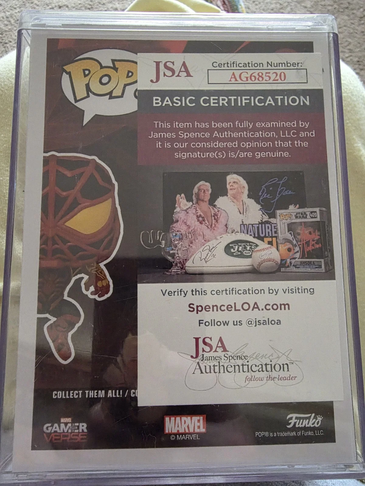 Shameik Moore signed funko pop 766 Strike suit OC coa spiderman, изображение 3