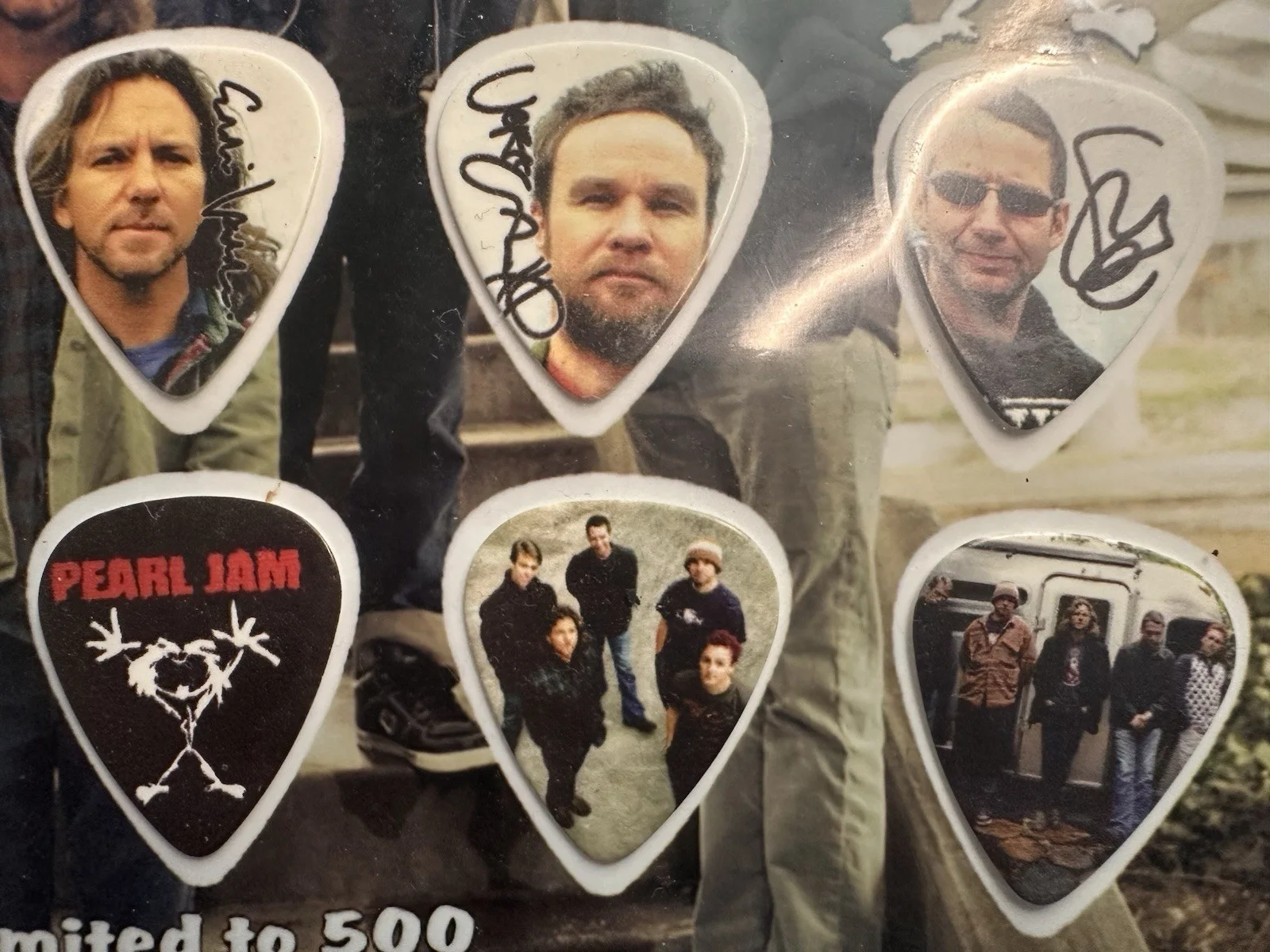 Pearl Jam Autographed Guitar Picks, image 2