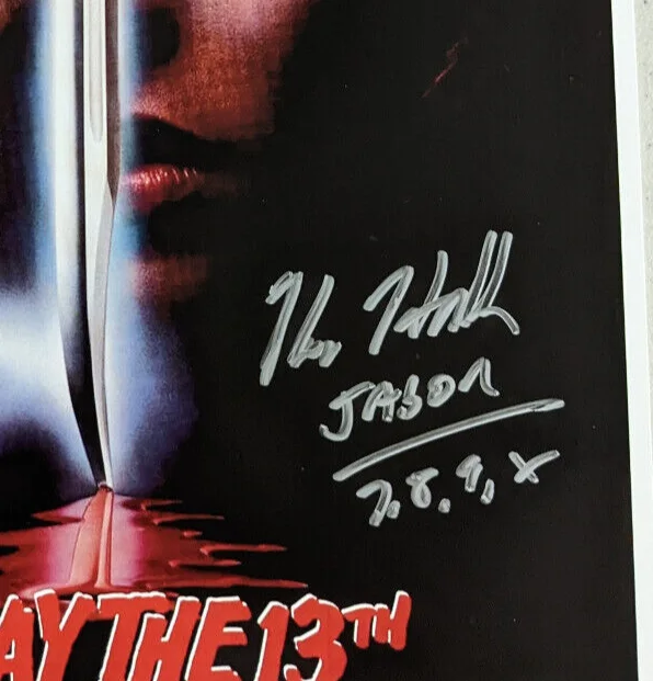 KANE HODDER Signed 11x17 Poster Jason Voorhees F13th New Blood Inscription JSA, изображение 2