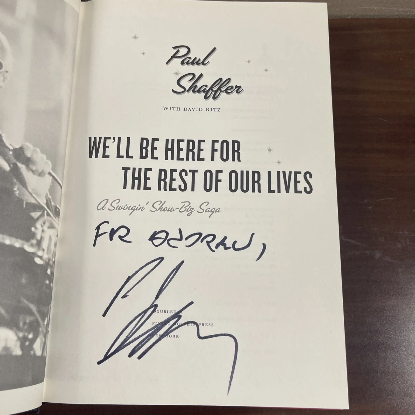 PAUL SHAFFER signed WE'LL BE HERE FOR THE REST OF OUR LIVES Book BLUES BROTHERS, изображение 3