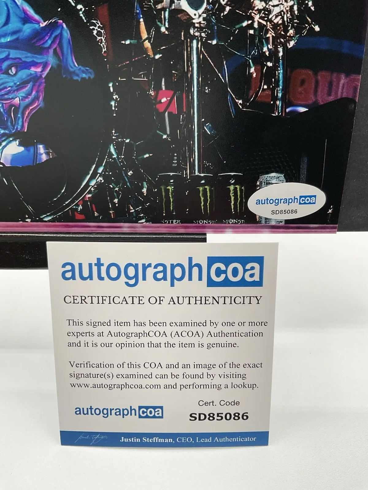 Darren Leader — Steel Panther signed 8x10 ACOA Darren Leader signed 8x10 Stix Zadinia auto 8x10, изображение 3