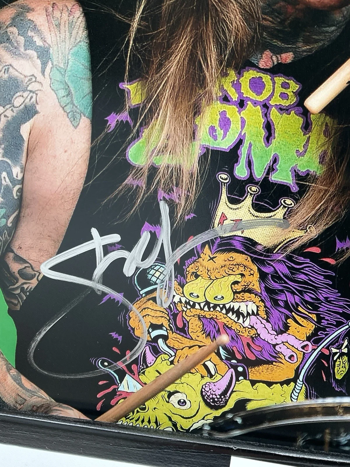 Darren Leader — Steel Panther signed 8x10 ACOA Darren Leader signed 8x10 Stix Zadinia auto 8x10, изображение 2