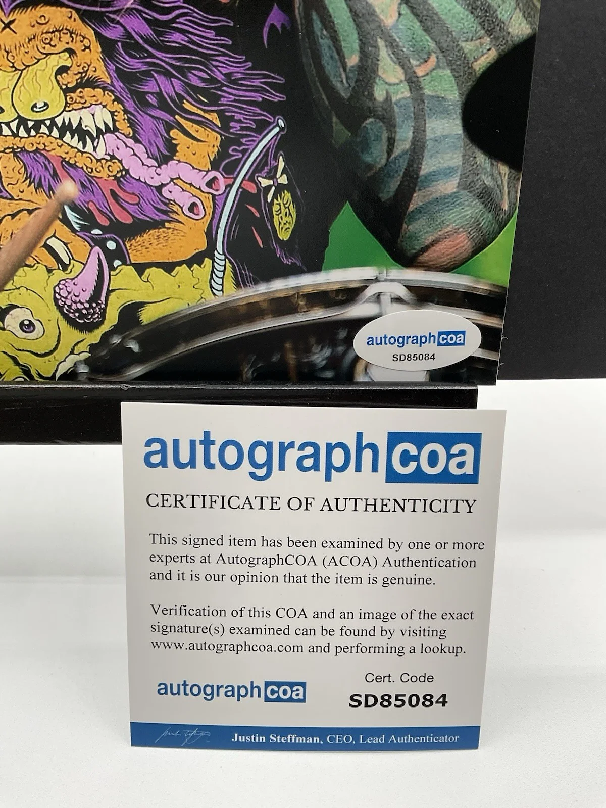 Darren Leader — Steel Panther signed 8x10 ACOA Darren Leader signed 8x10 Stix Zadinia auto 8x10, изображение 3