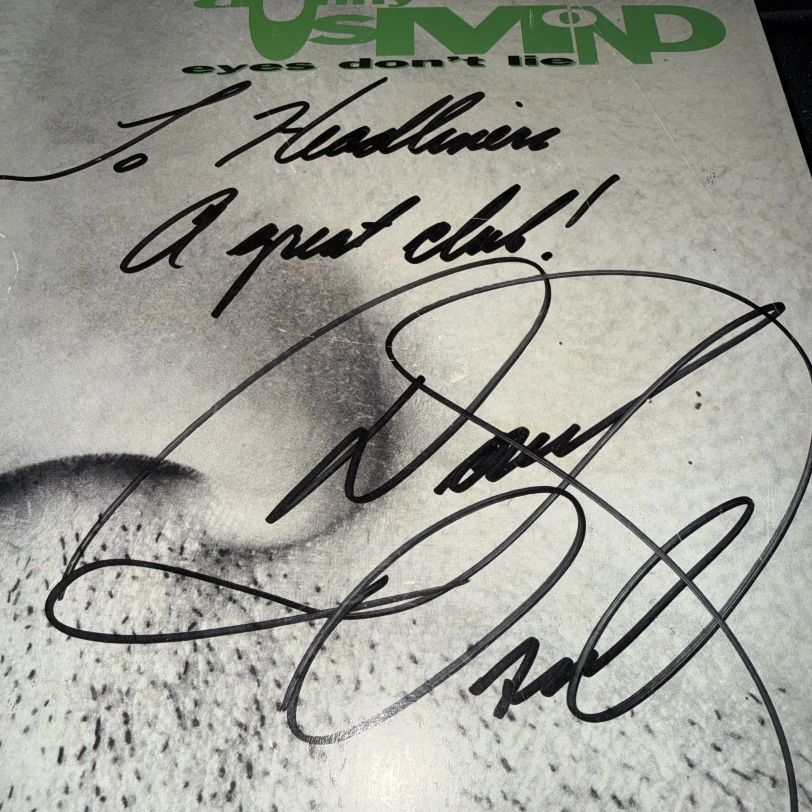 Vintage Donny Osmond Autographed Signed Eyes Don't Lie Album Cover 12x12, изображение 3