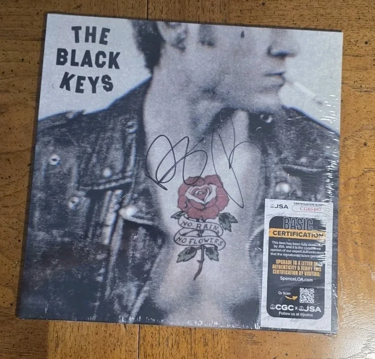 The Black Keys No Rain No Flowers signed W Blue Vinyl Record JSA Authentic Auto, изображение 2
