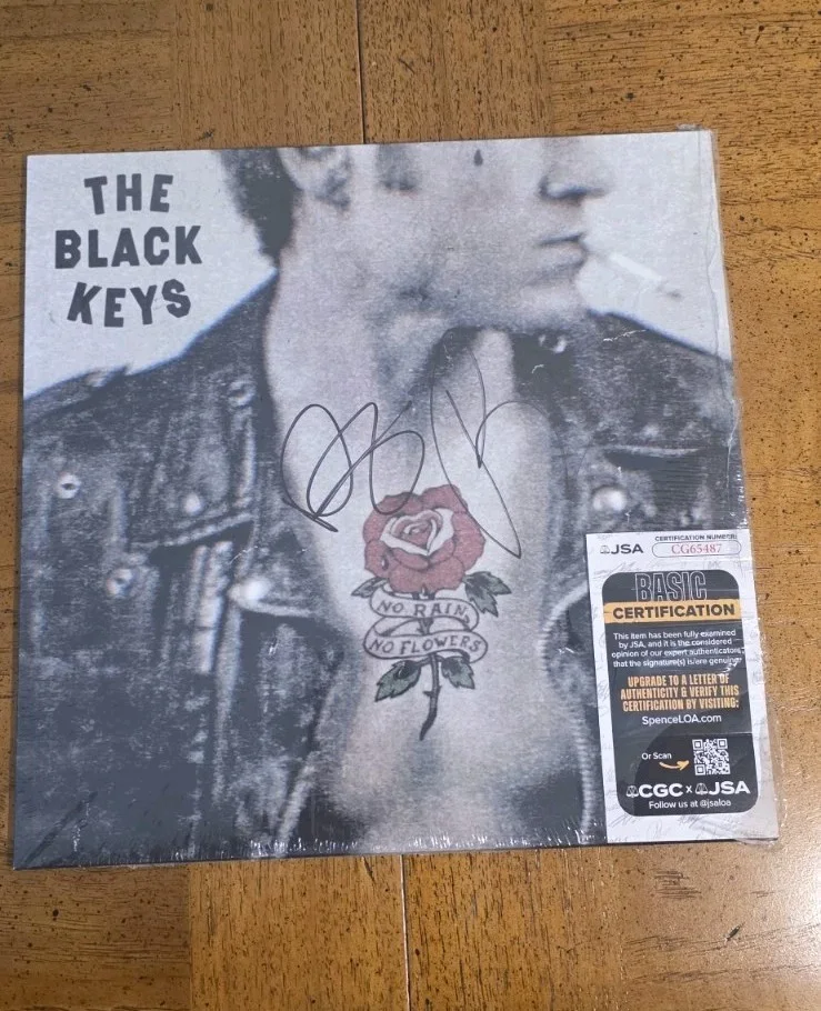 The Black Keys No Rain No Flowers signed W Blue Vinyl Record JSA Authentic Auto, изображение 4