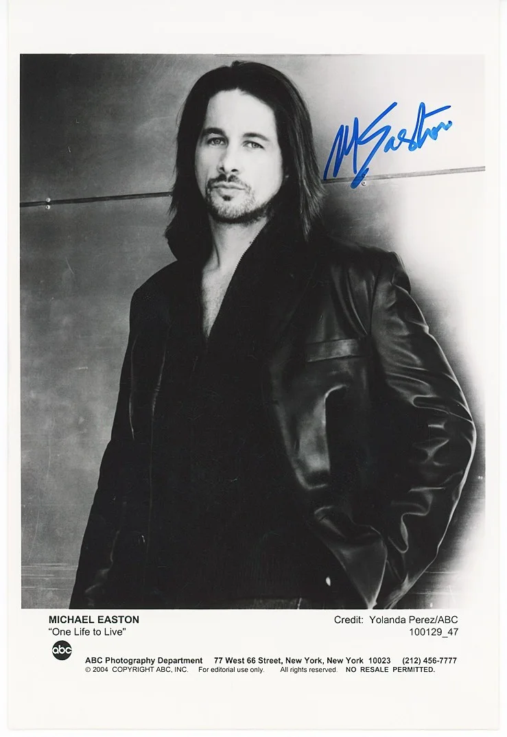 Michael Easton — -ONE LIFE TO LIVE- MICHAEL EASTON Signed/Autograph Vintage TV SOAP OPERA Photo