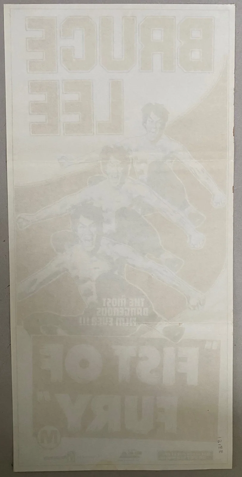 FIST OF FURY original Australian daybill poster - BRUCE LEE, изображение 3
