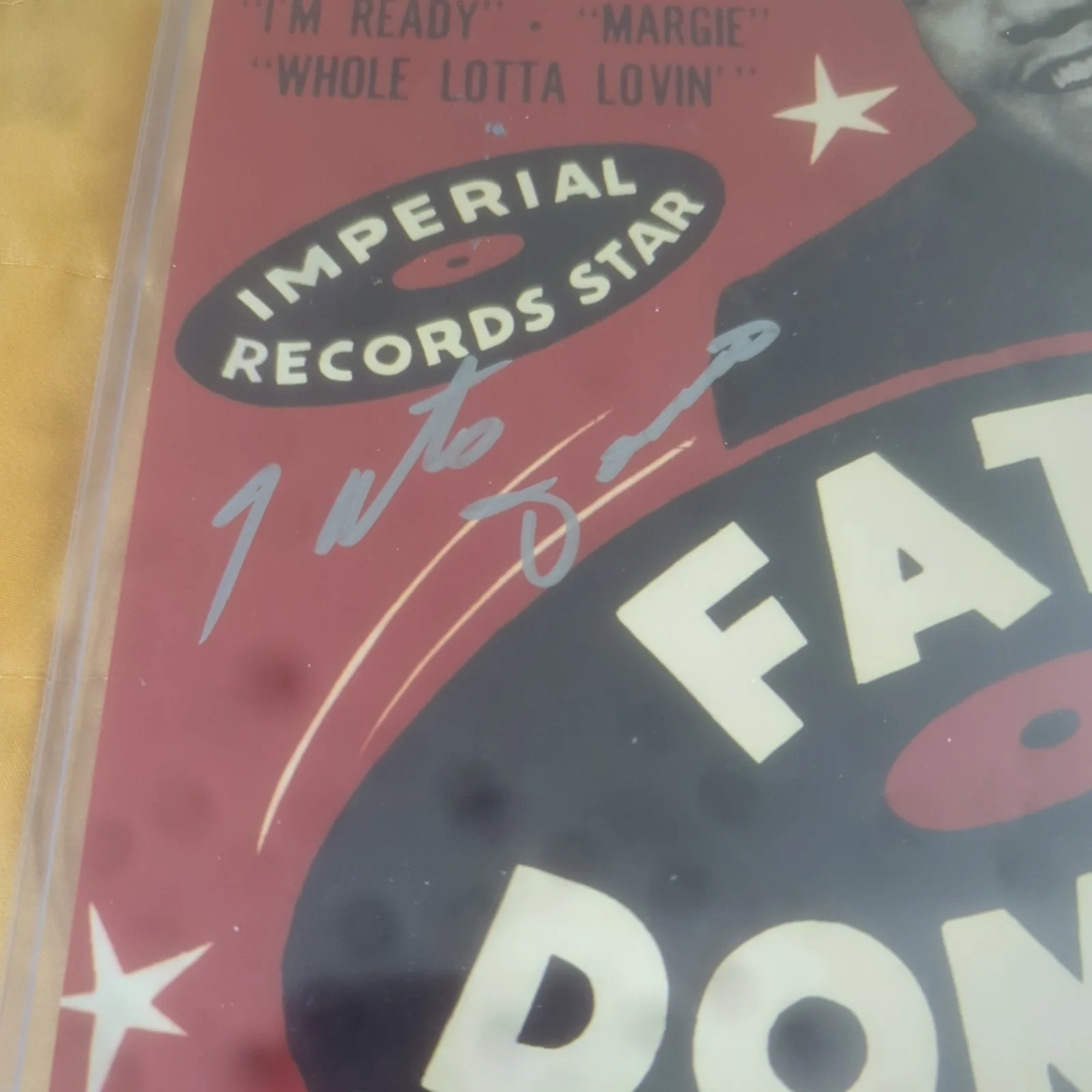 FATS DOMINO Autographed 8"x10" Studio Promo Photo Letter of Authenticity, изображение 2