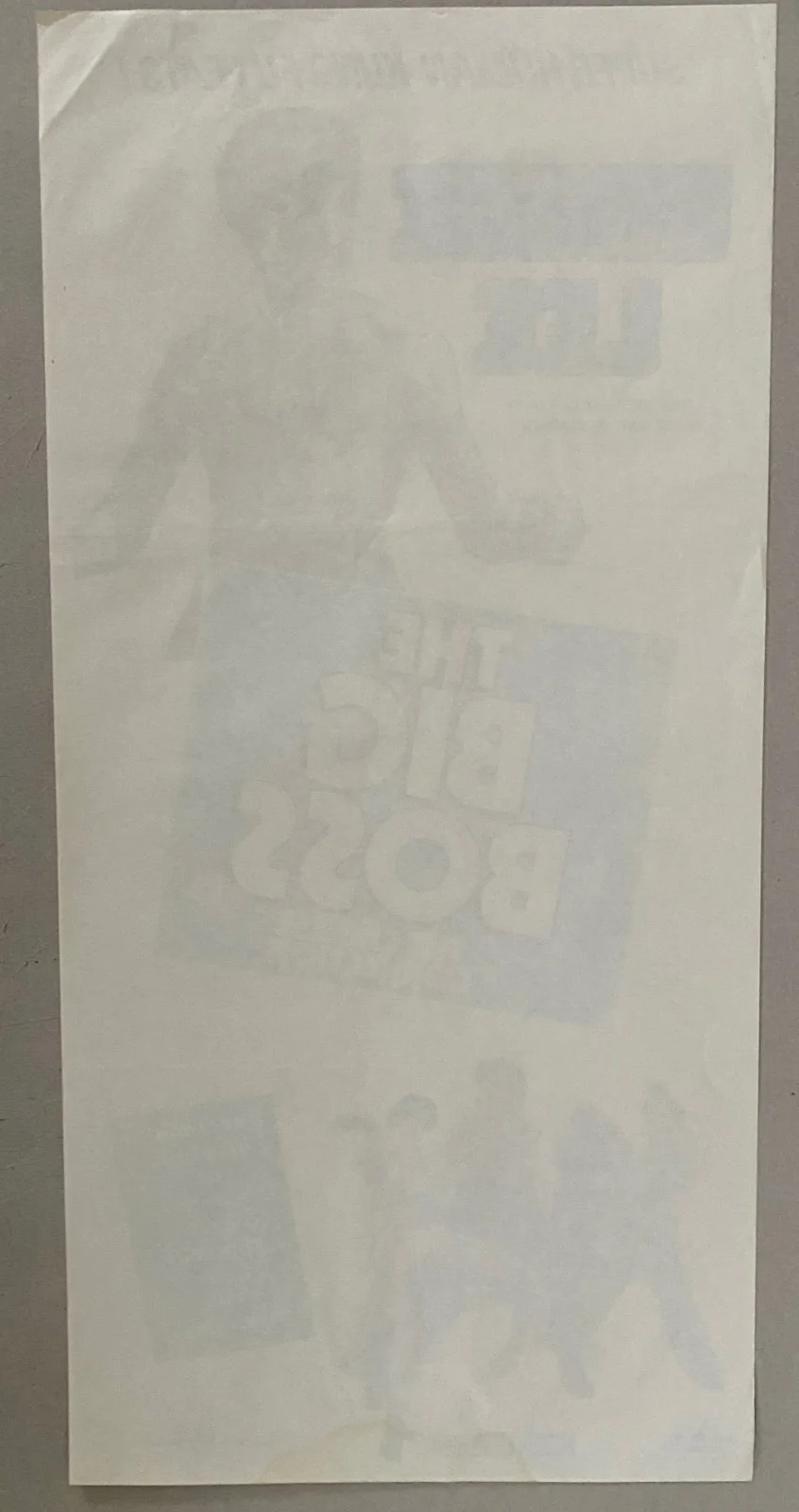 THE BIG BOSS original Australian daybill poster - BRUCE LEE, image 3