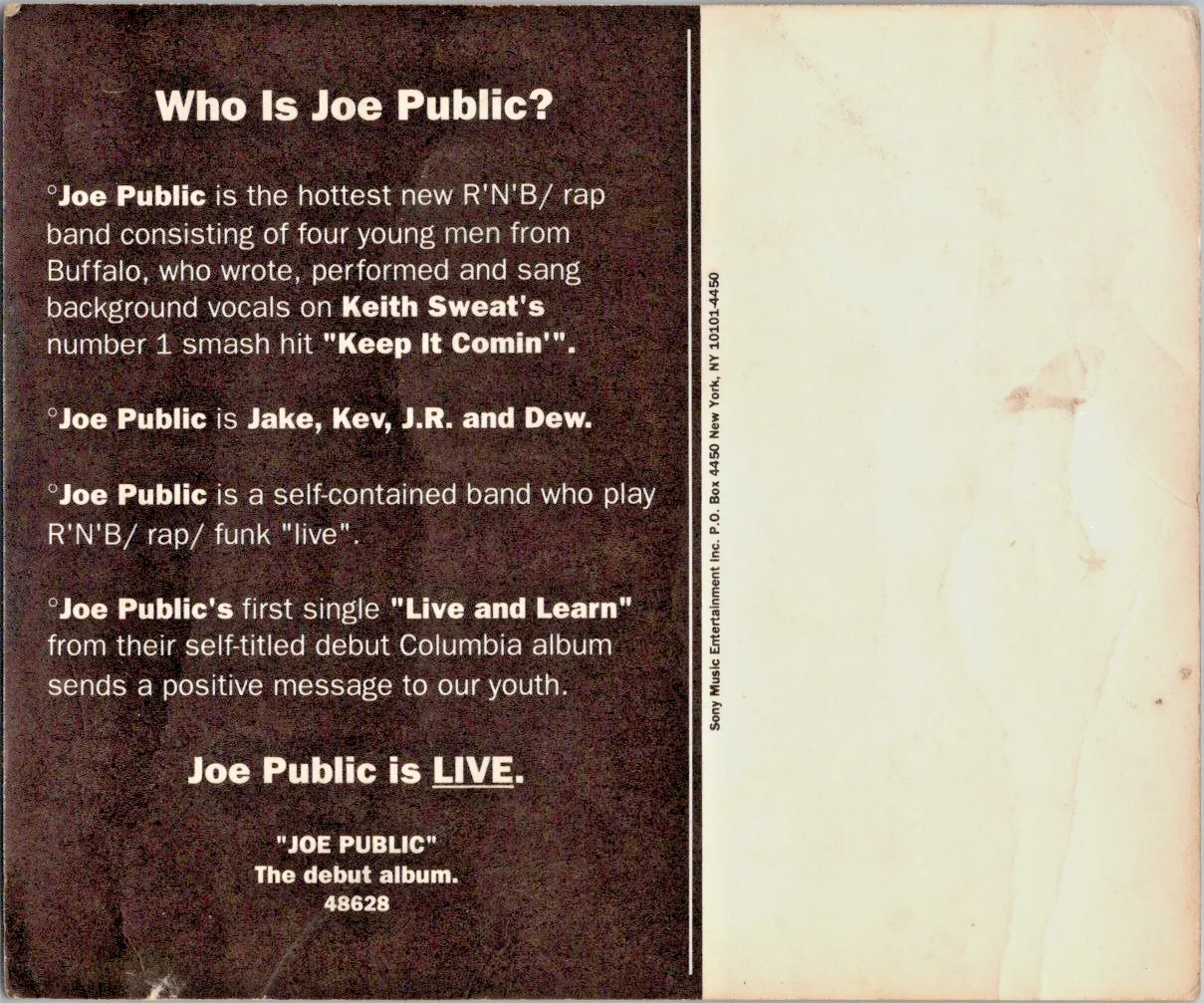 Joe Public new jack swing group Autographed Signed Pair of 5x7 Photos Poor Cond, изображение 2