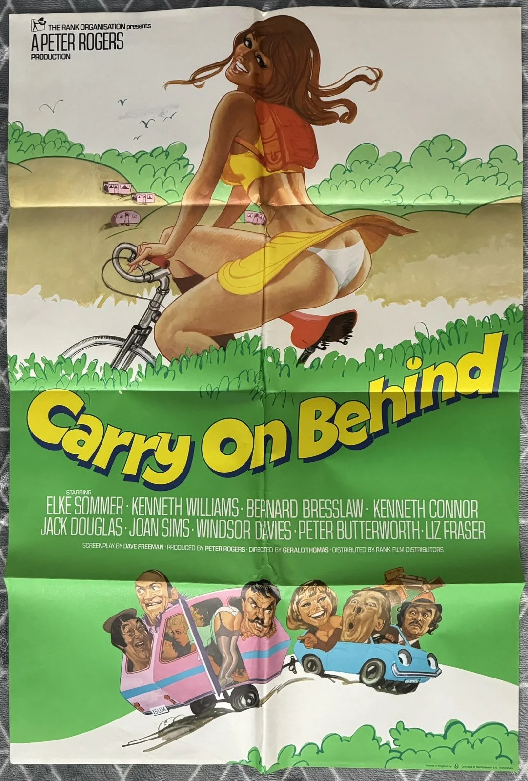 CARRY ON BEHIND 1975 ORIGINAL UK 1-SHEET MOVIE POSTER, изображение 2