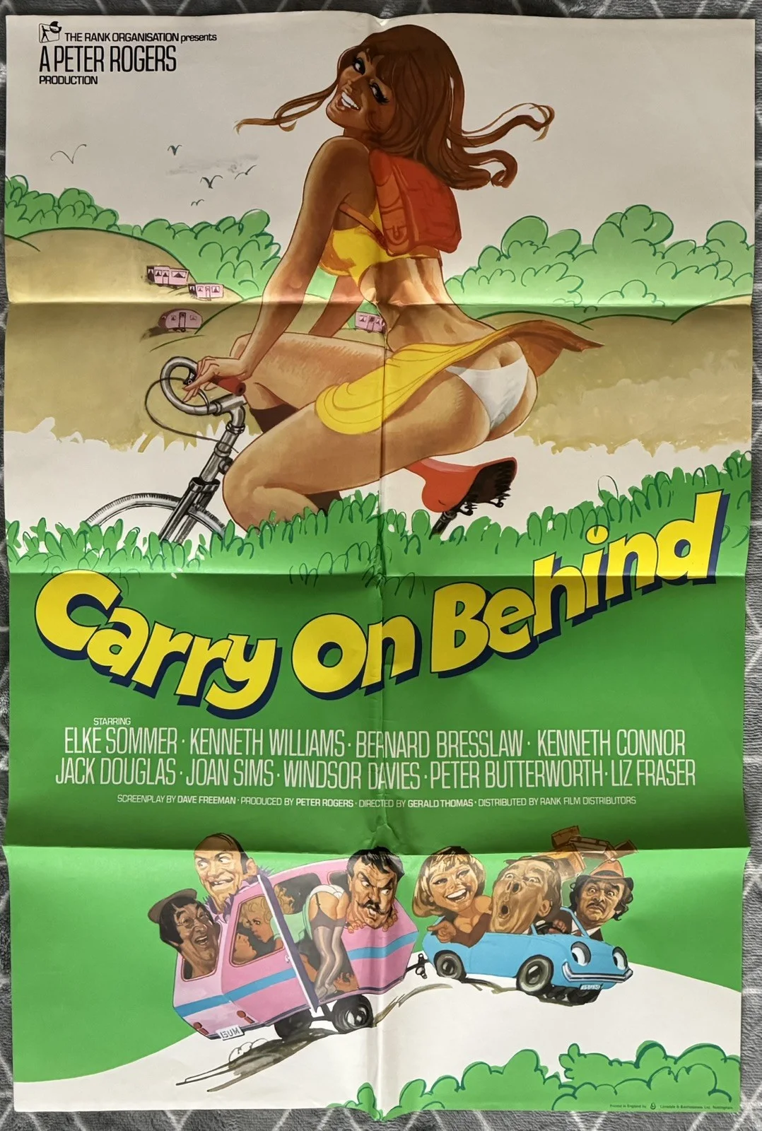 CARRY ON BEHIND 1975 ORIGINAL UK 1-SHEET MOVIE POSTER, изображение 3