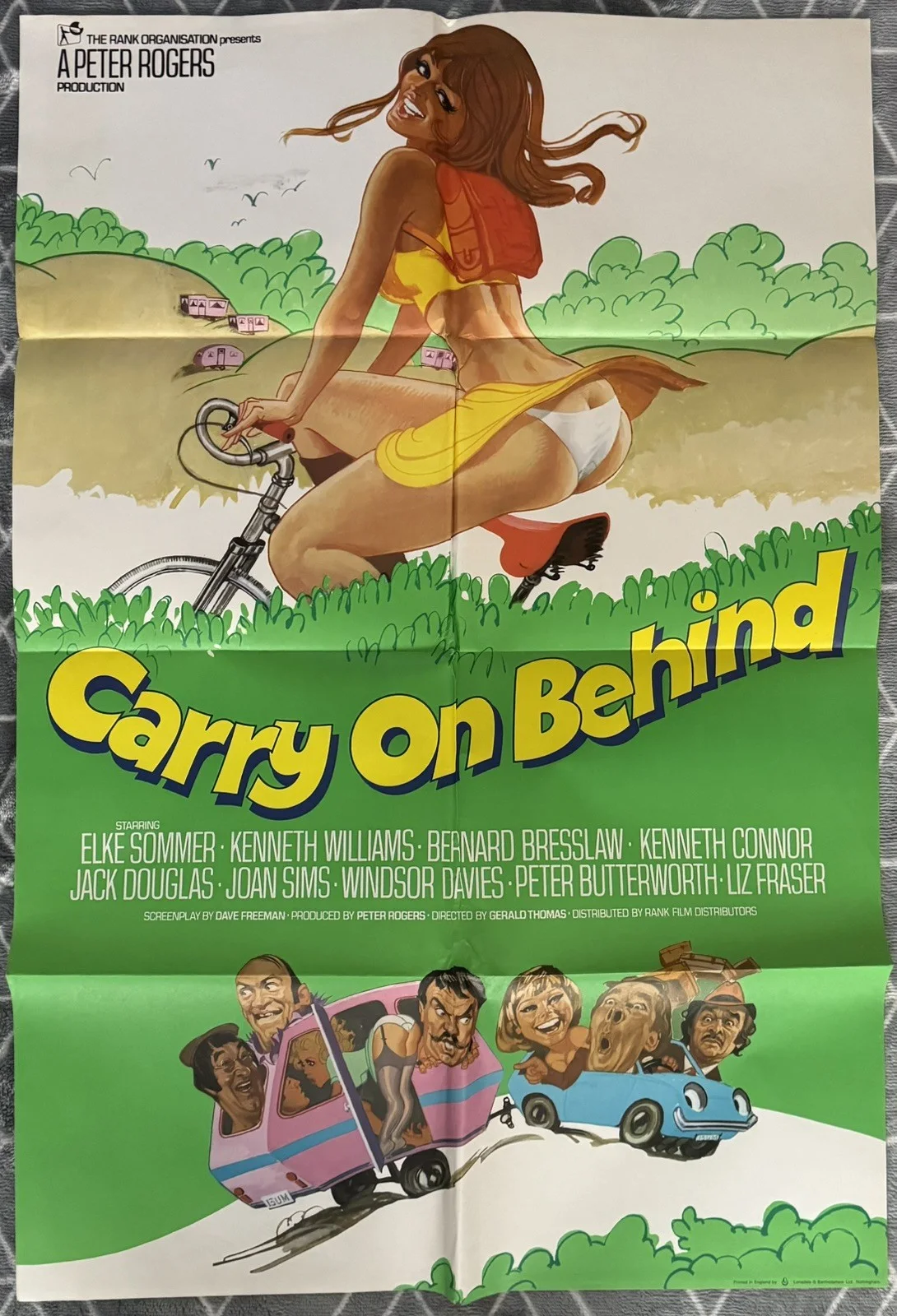 CARRY ON BEHIND 1975 ORIGINAL UK 1-SHEET MOVIE POSTER, изображение 4