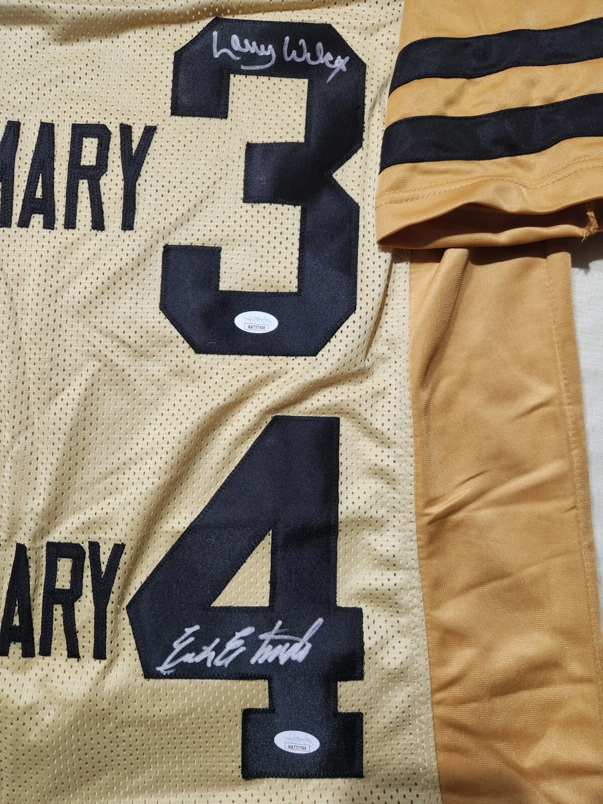 Erik Estrada, Larry Wilcox — Erik Estrada & Larry Wilcox Signed CHP CHiPs JERSEY Shirt Ponch Jon JSA COA, изображение 3