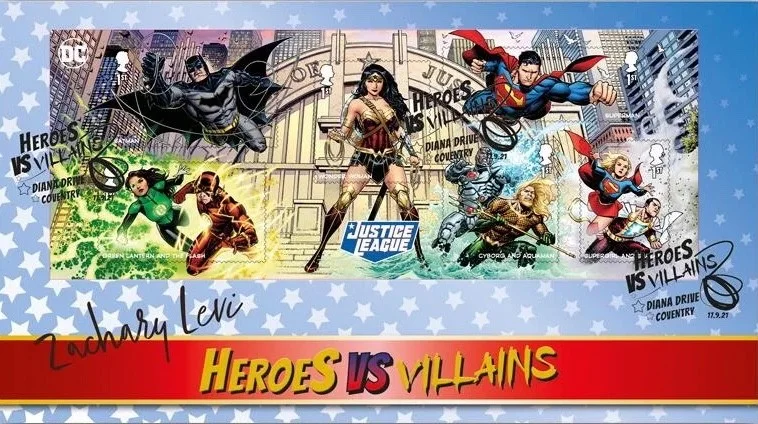Shazam! Zachary Levi - DC Justice League - Framed 40x30cm Hand Signed FDC & COA, изображение 2
