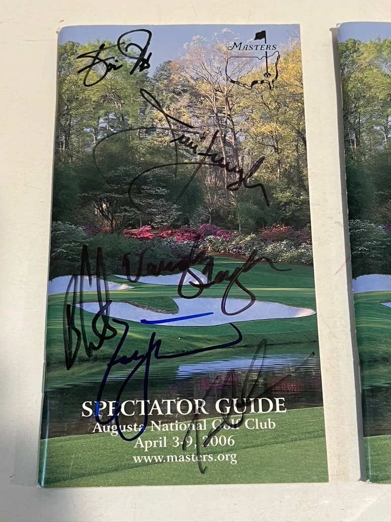 2006 Masters Golf Hand Signed Spectator Guides 20 Autographs, image 2