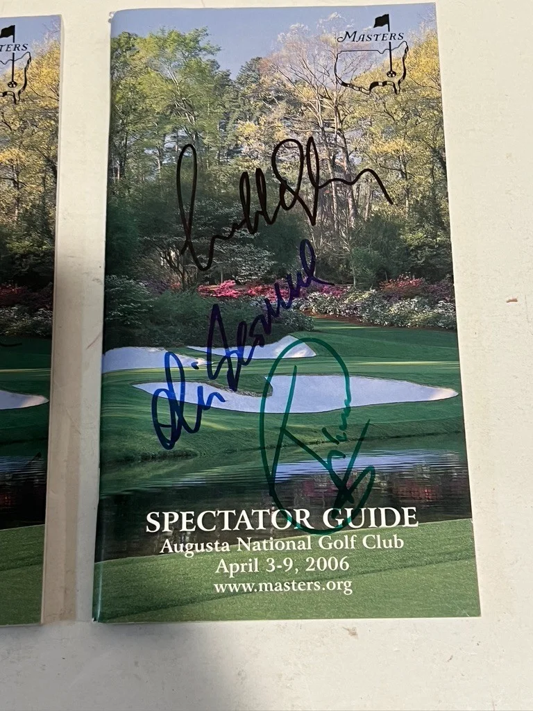 2006 Masters Golf Hand Signed Spectator Guides 20 Autographs, image 3