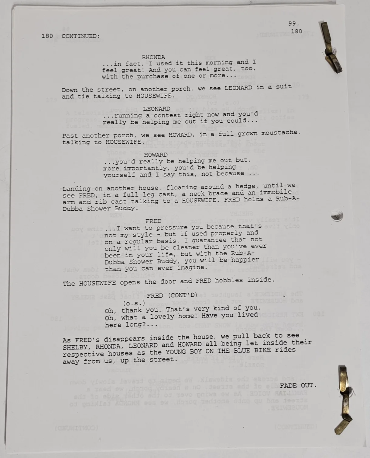 JEFF DANIELS — JEFF DANIELS of "The Martian", "Arachnophobia", "Speed" AUTOGRAPHED SCREENPLAY, image 3